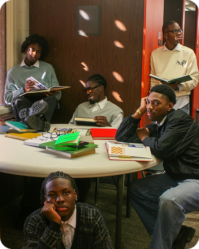 Campus Students Studying